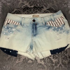YMI denim patriotic shorts
